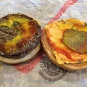 Burger King Double Cheeseburger Open Face