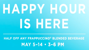 Starbucks 50% Off Any Frappuccino Blended Beverage