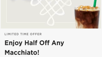 Starbucks Half Off Any Macchiato