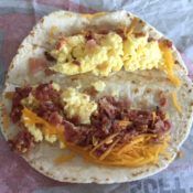 Taco Bell Breakfast Soft Taco Open Face