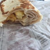 Taco Bell Grilled Breakfast Burrito Inside