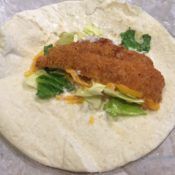 Wendy's Spicy Chicken Wrap Inside